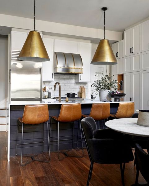 modern kitchen with mixed metals
