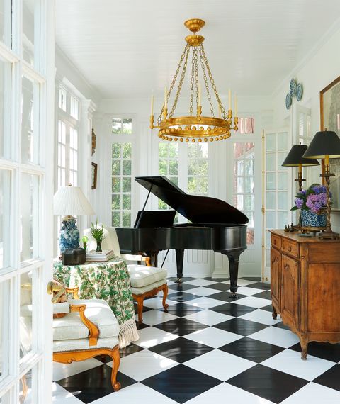 classic room with piano