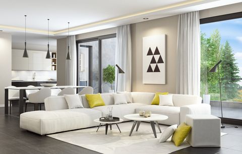 modern living room ideas, fresh and modern white style living room interior