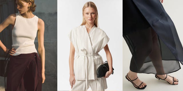 fashionable outfits showcasing various clothing styles