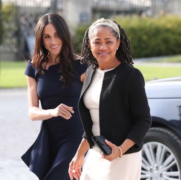 berkshire, england   may 18  meghan markle and her mother, doria ragland arrive at cliveden house hotel on the national trusts cliveden estate to spend the night before her wedding to prince harry on may 18, 2018 in berkshire, england  photo by steve parsons   pool  getty images