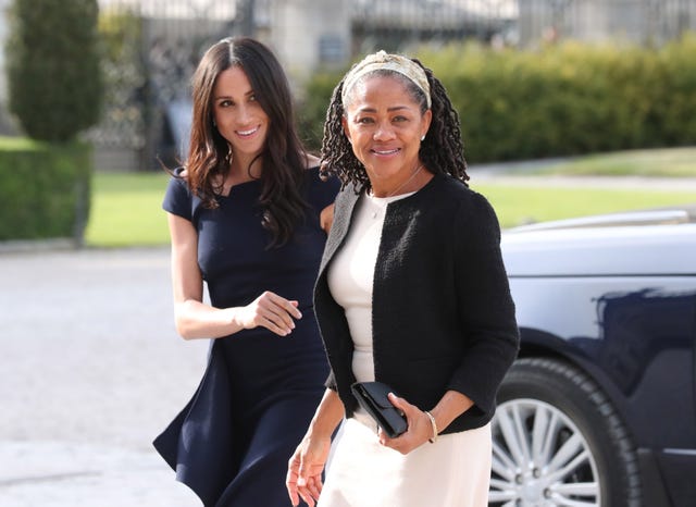 berkshire, england   may 18  meghan markle and her mother, doria ragland arrive at cliveden house hotel on the national trusts cliveden estate to spend the night before her wedding to prince harry on may 18, 2018 in berkshire, england  photo by steve parsons   pool  getty images