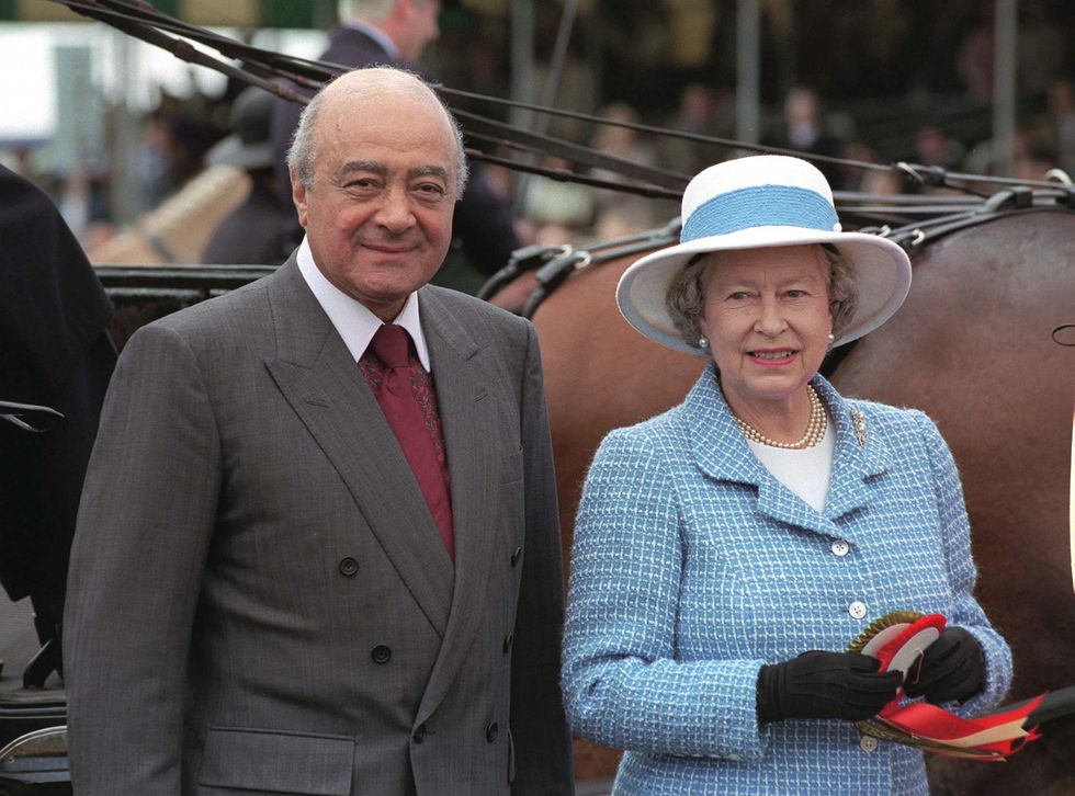 the queen with mohamed al fayed