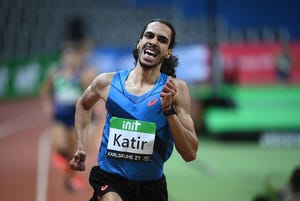 el atleta español mohamed katir corre en karlsruhe