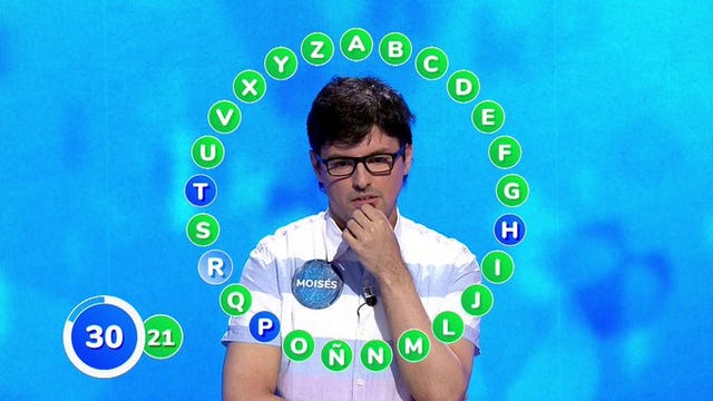 moisés, concursante de pasapalabra