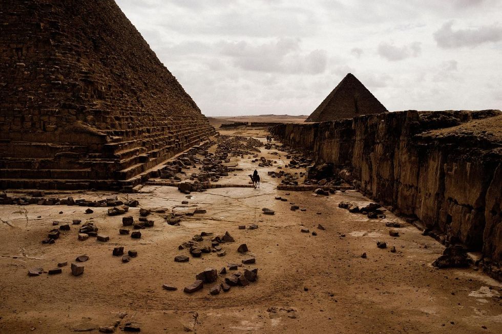 De piramides van Gizeh Caro Egypte December 2013