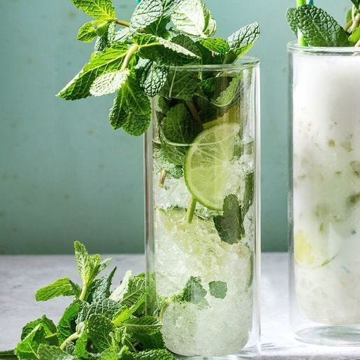 mint mojito cocktail in a glass