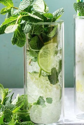 mint mojito cocktail in a glass