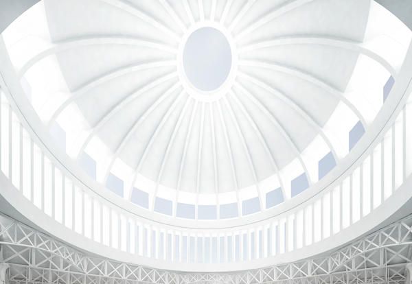 Ceiling, White, Dome, Circle, Architecture, Plaster, Daylighting, 