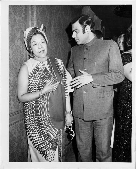 mollie moon, founder of the national urban league, and film producer ismail merchant at the league's beaux arts ball at the waldorf astoria in new york city february 08, 1969 photo by jerry engelnew york post archives c nyp holdings, inc via getty images