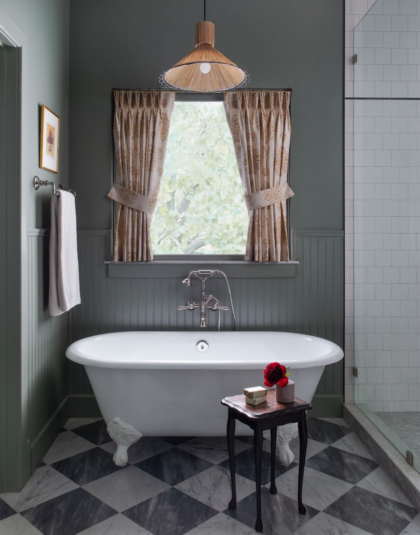 green grey bathroom paint color