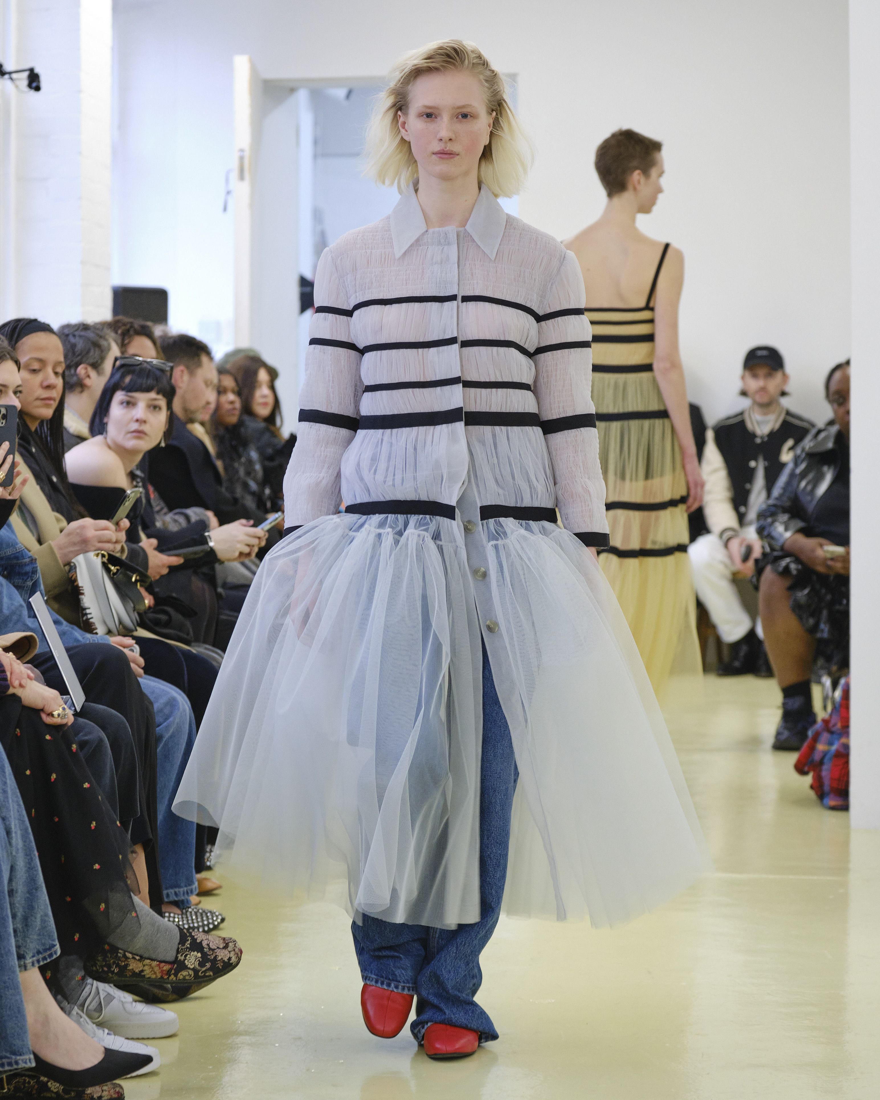 新品 MOLLY GODDARD モリーゴダード HELMUT ジャケット 紺 molly-goddard-po-f23-001-