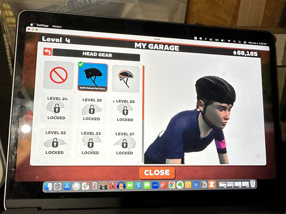 molly hurford using an indoor trainer and zwift