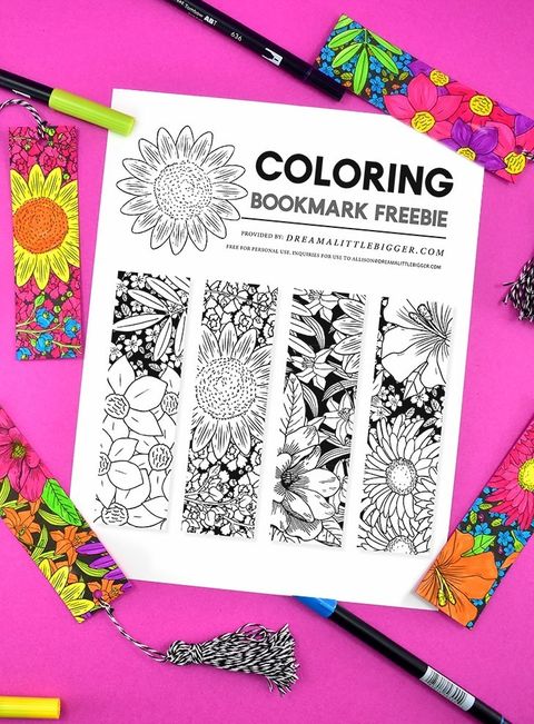 Coloring Page Bookmark