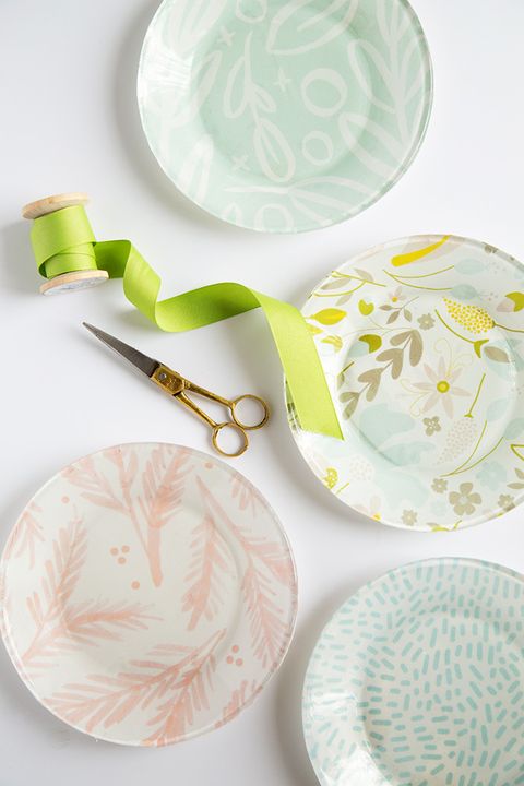 Fabric Lined Glass Plates