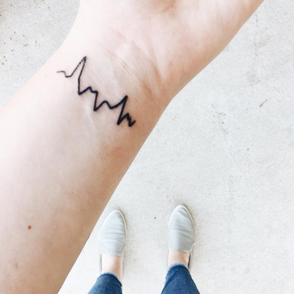 tattoo ideas and designs for moms - heartbeat tattoo