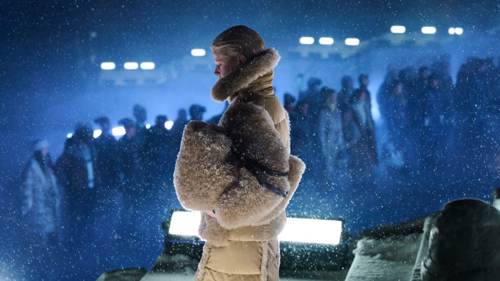 model on moncler grenoble runway