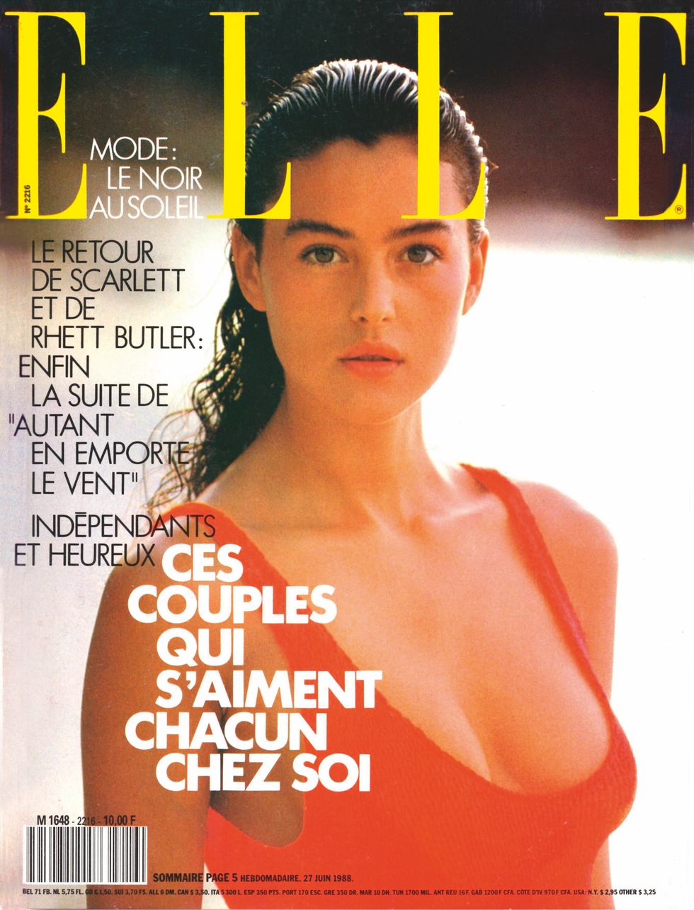 monica bellucci elle francia 1988