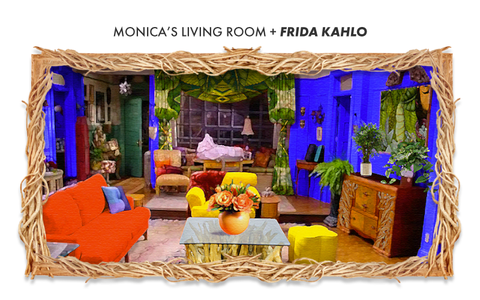 monicas living from from friends if designed by frida kahlo