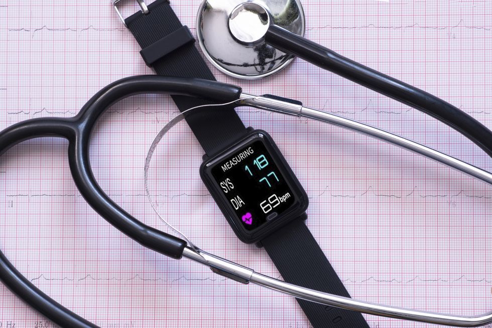 monitoring hypertension or blood pressure with smartwatch mobile device