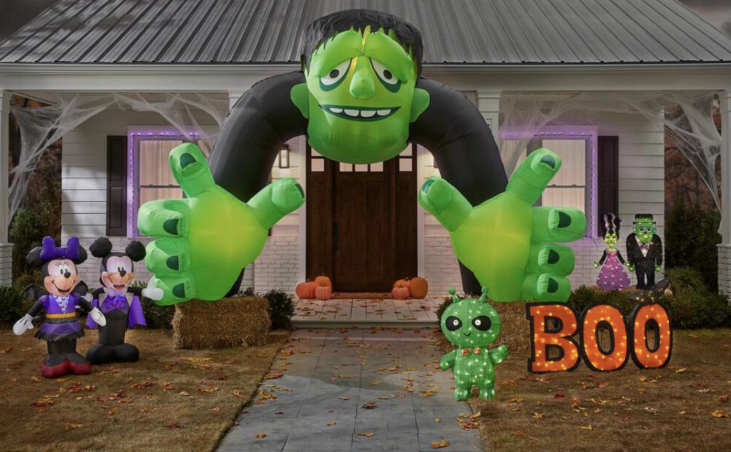 monster in front of a house