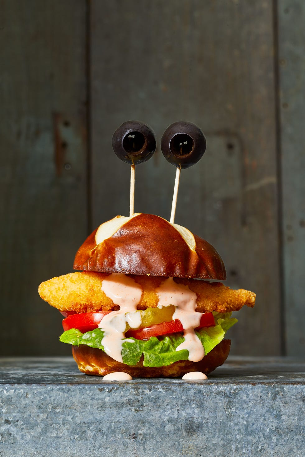 chicken slider that looks like a monster