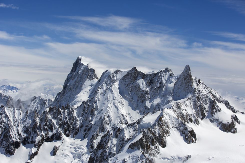 mont blanc in the french alps