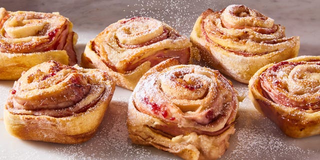 monte cristo rolls with ham swiss dijon mustard and raspberry jam