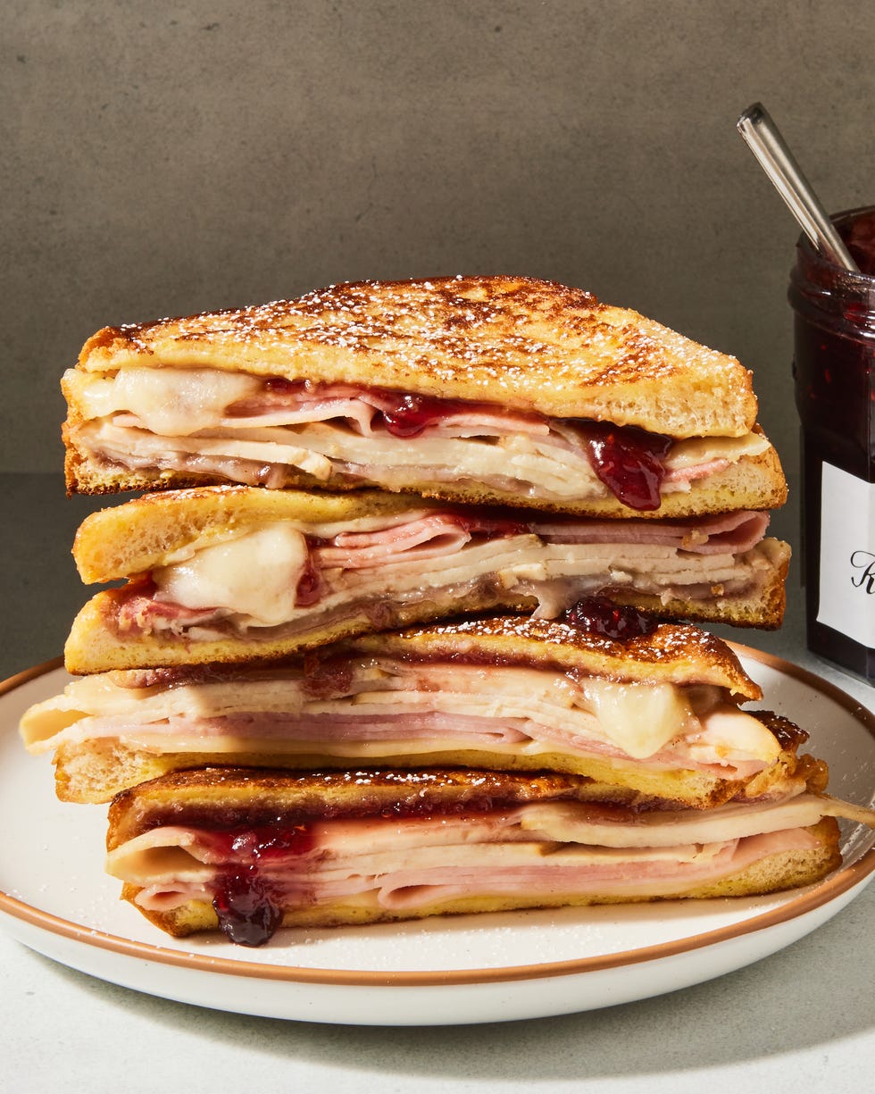 monte cristo sandwich with raspberry preserves