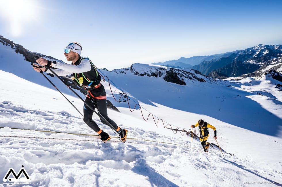 a man skiing on the snow