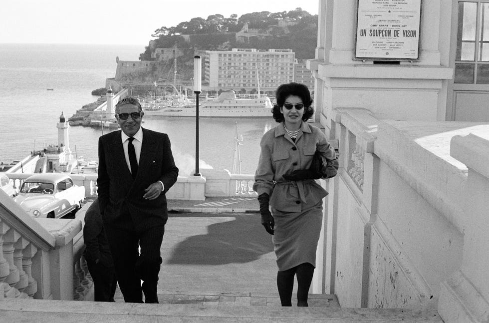 Aristote Onassis And Maria Callas In Monte-Carlo
