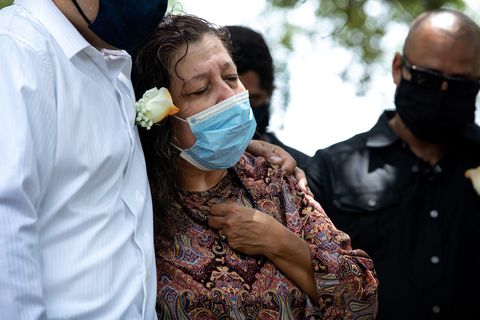 brenda ramos, the mother of michael ramos, at his funeral