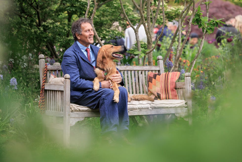 monty don sitting in the garden