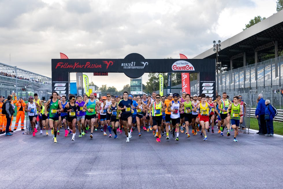 runners starting a race at a sporting event