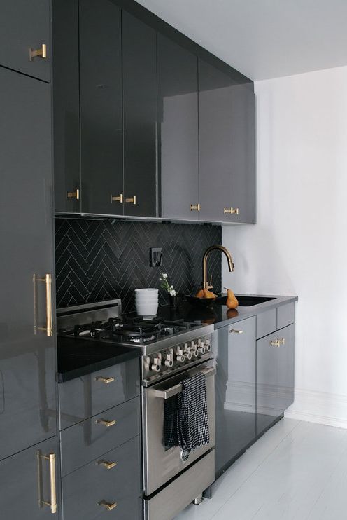 moody galley kitchen from galley kitchen design ideas
