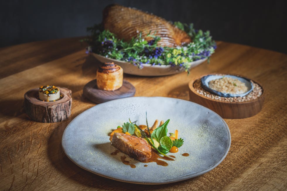 moor hall honey roast dinner
