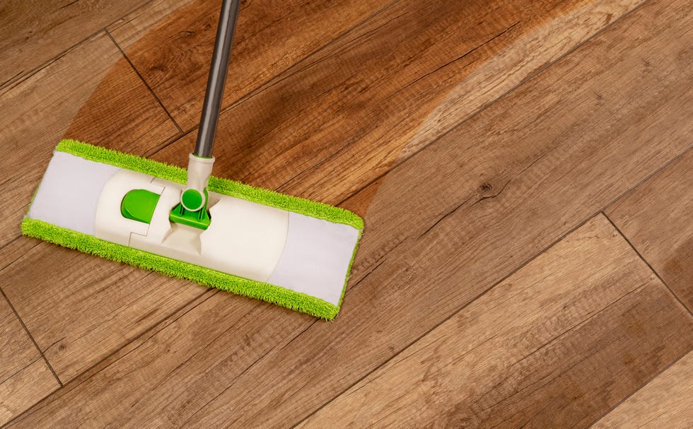 mopping the floor