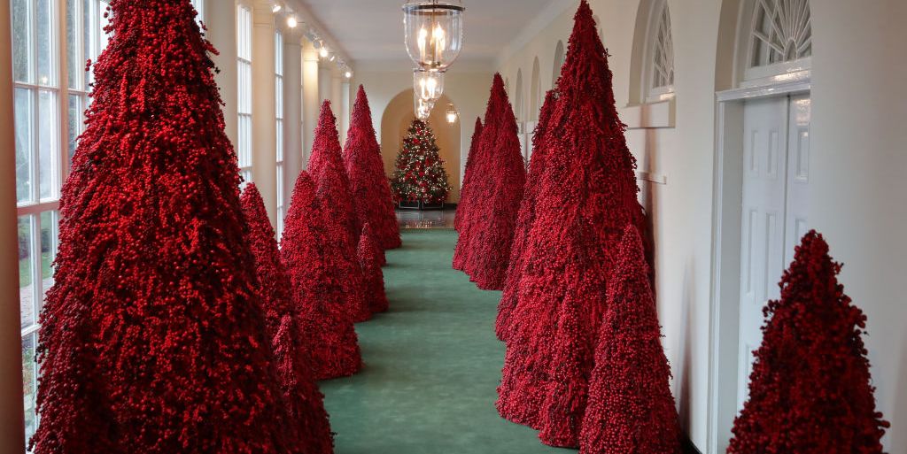 Holiday Decorations On Display At The White House