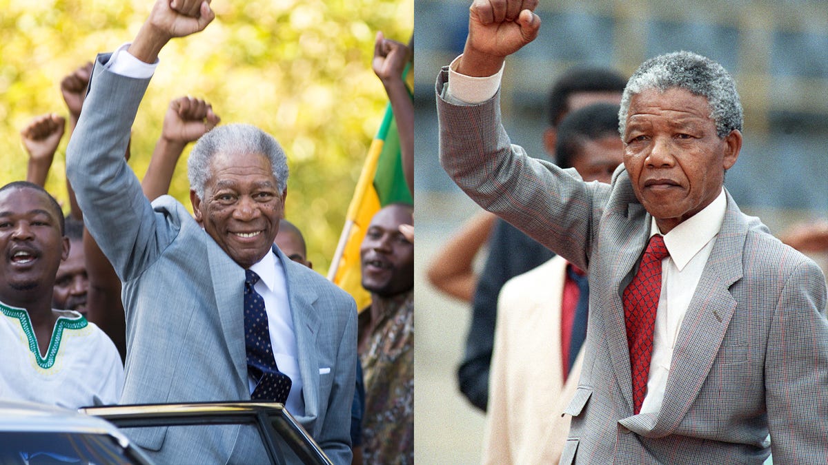 Nelson Mandela Morgan Freeman Comparison