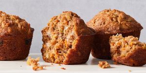 muffins with raisins, carrots, apples, and walnuts