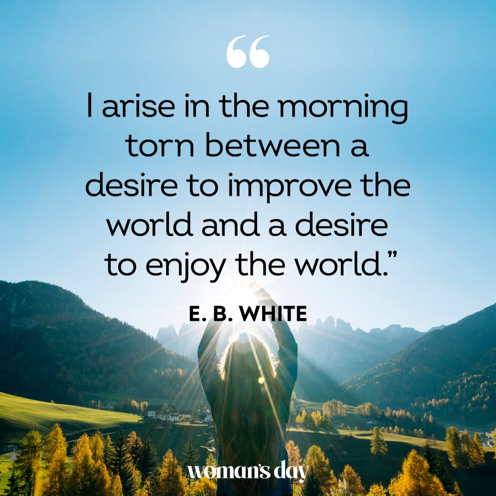 special good morning quotes by e b white