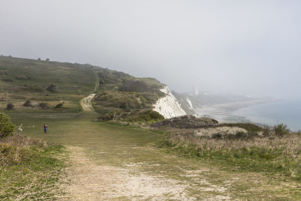 morning run in beachy head, eastbourne, east sussex