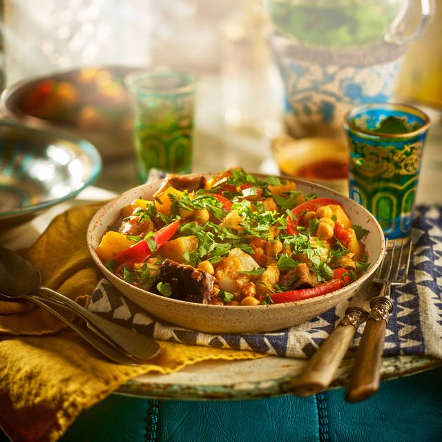 moroccan fish and summer veg tagine