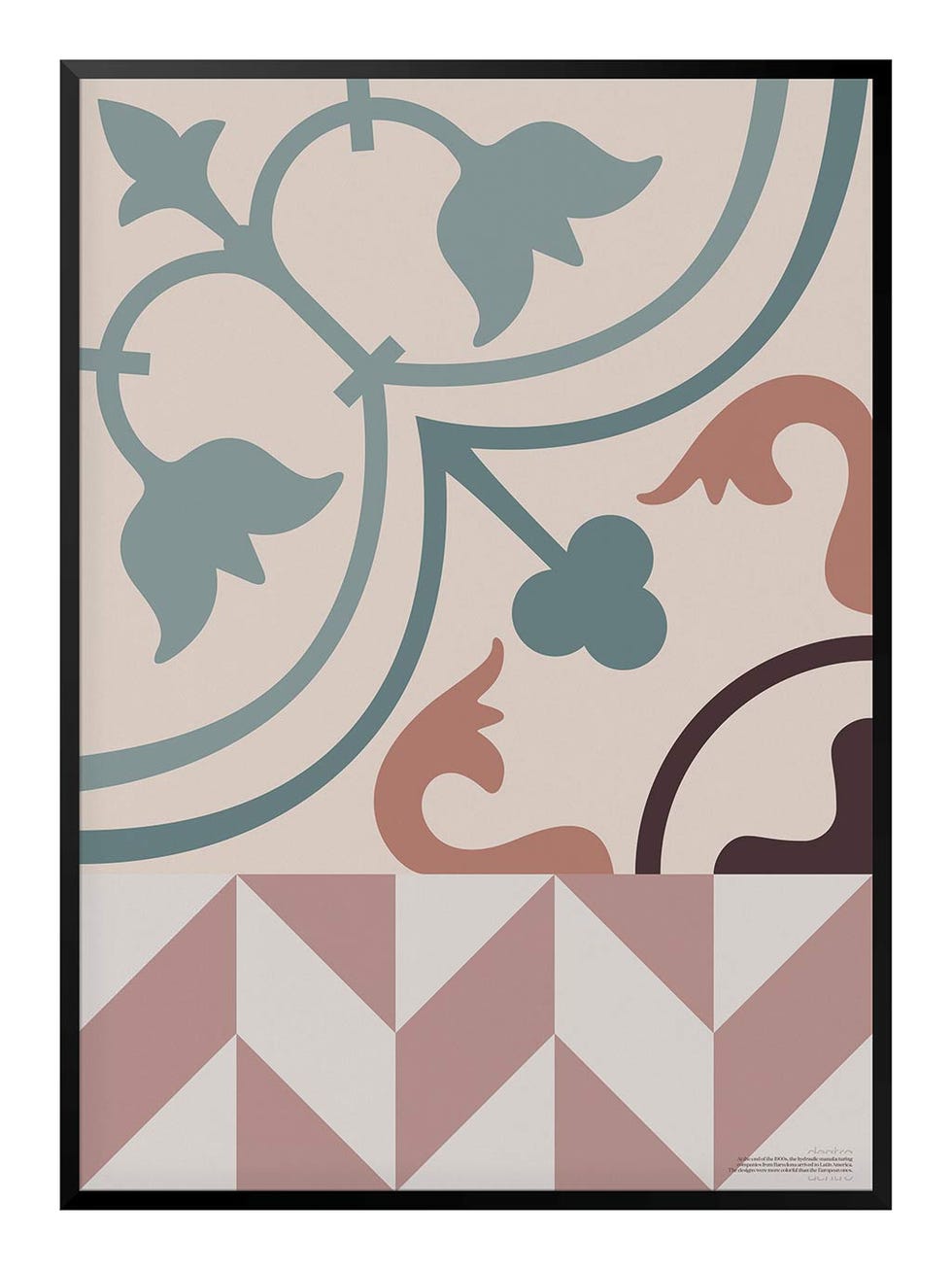 Póster hecho con vasos de café reciclado