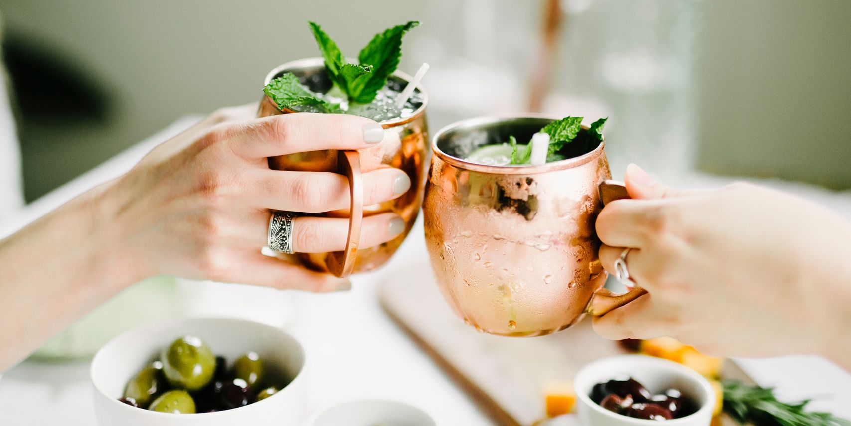 GoodyGoods Moscow Mule Copper Mugs: Make Any Drink Taste Much Better 100% Pure Solid Copper His & Hers Gift Set- 2 Hammered 18 OZ Copper Cups 2 Unique Straws Copper, 18oz Jigger & Recipe Booklet! 