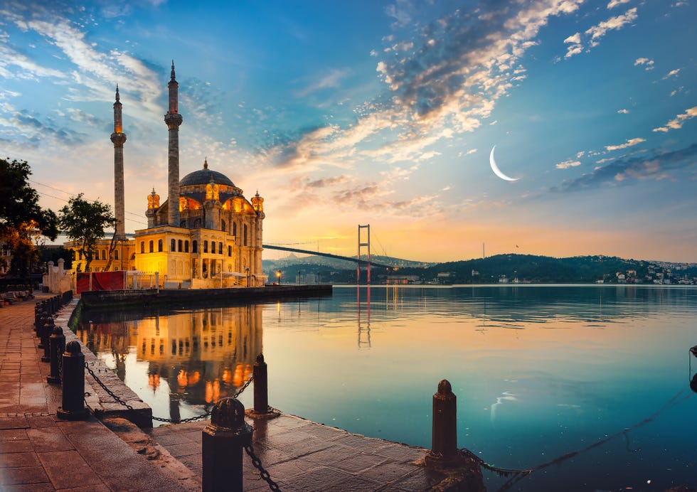 mosque and bosphorus bridge