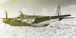 above the clouds, a de havilland dh 98 mosquito is on a photoreconnaisance mission in 1942 photo by © museum of flightcorbiscorbis via getty images