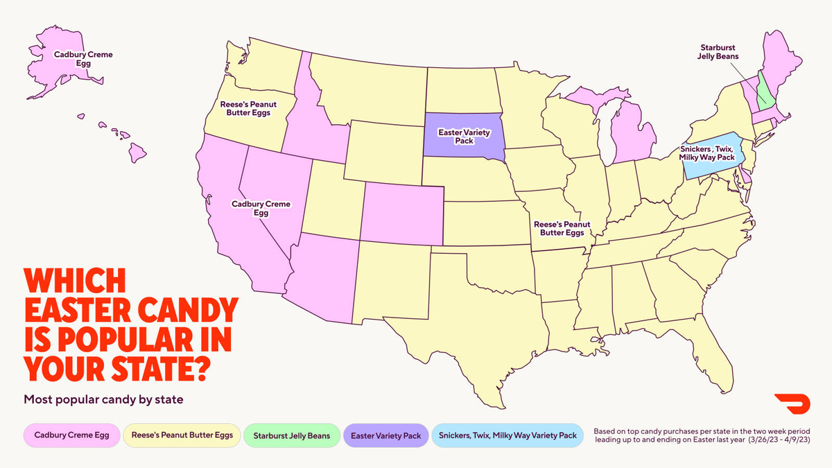 This Map Shows the Most Popular Easter Candy by State 2024