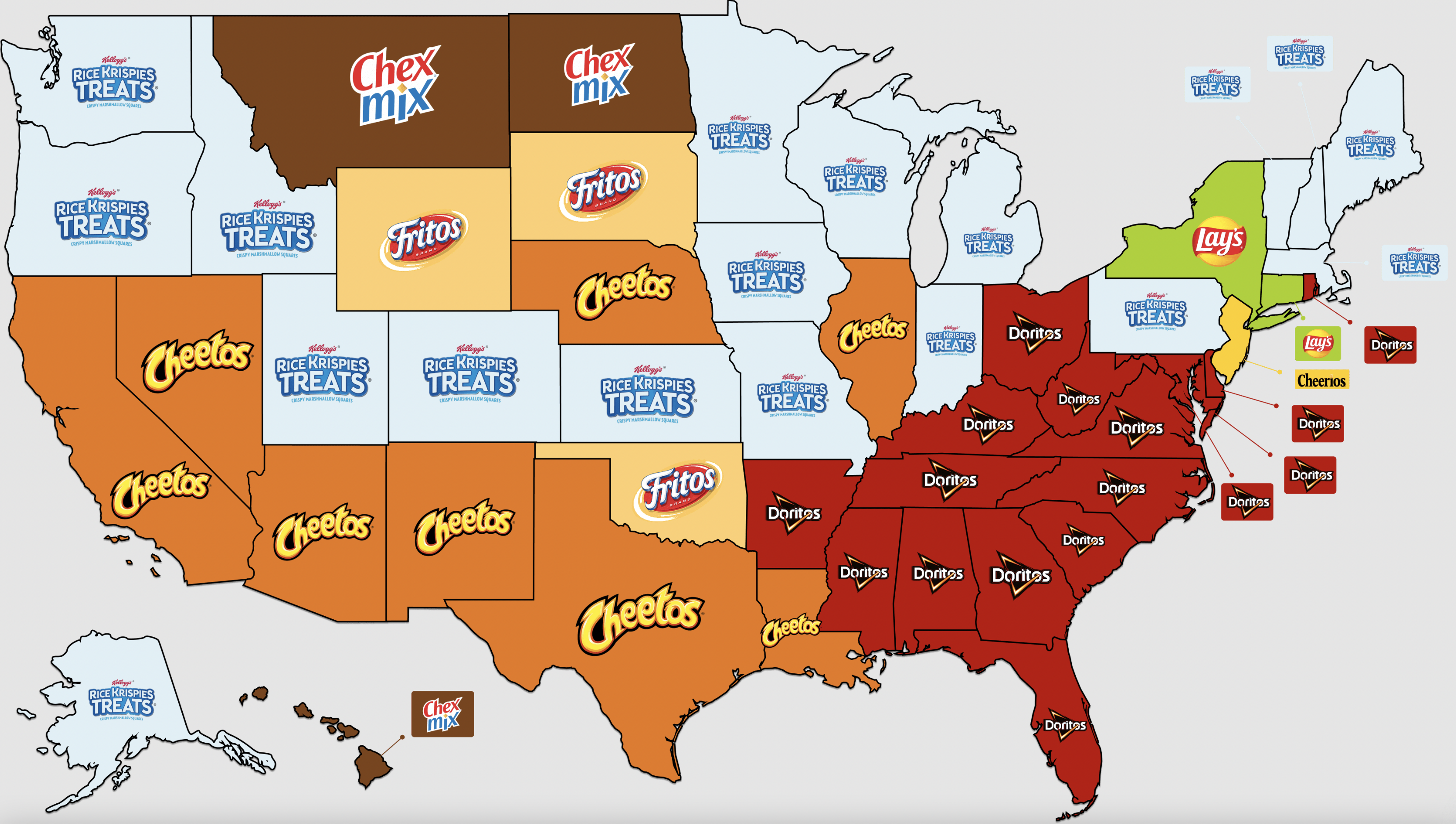 This Map Shows The Most Popular Snacks By State 2024   Most Popular Snacks In Each State 65e10cb07a3a6 