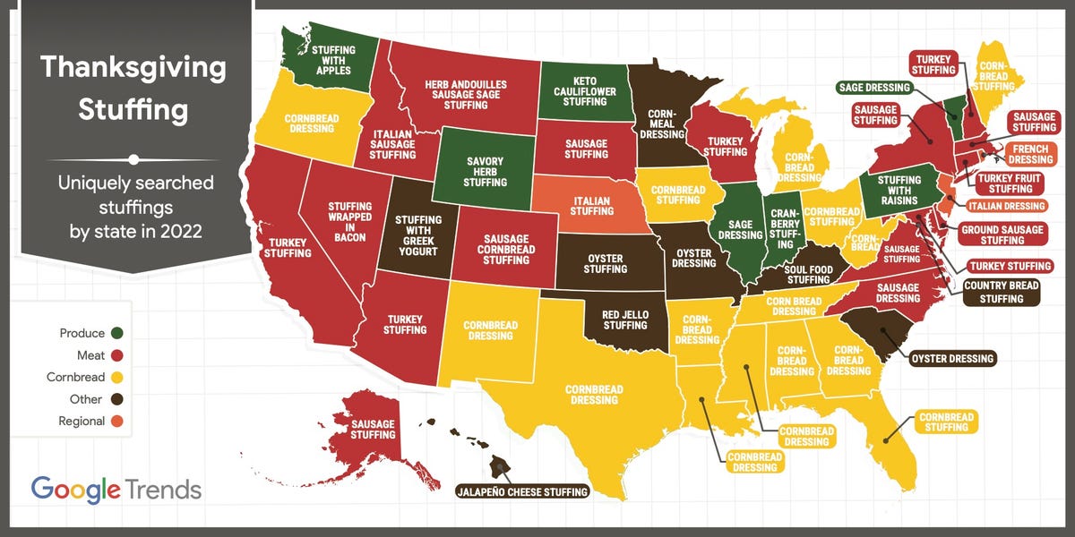 This Is the Most Popular Thanksgiving Stuffing in Every State